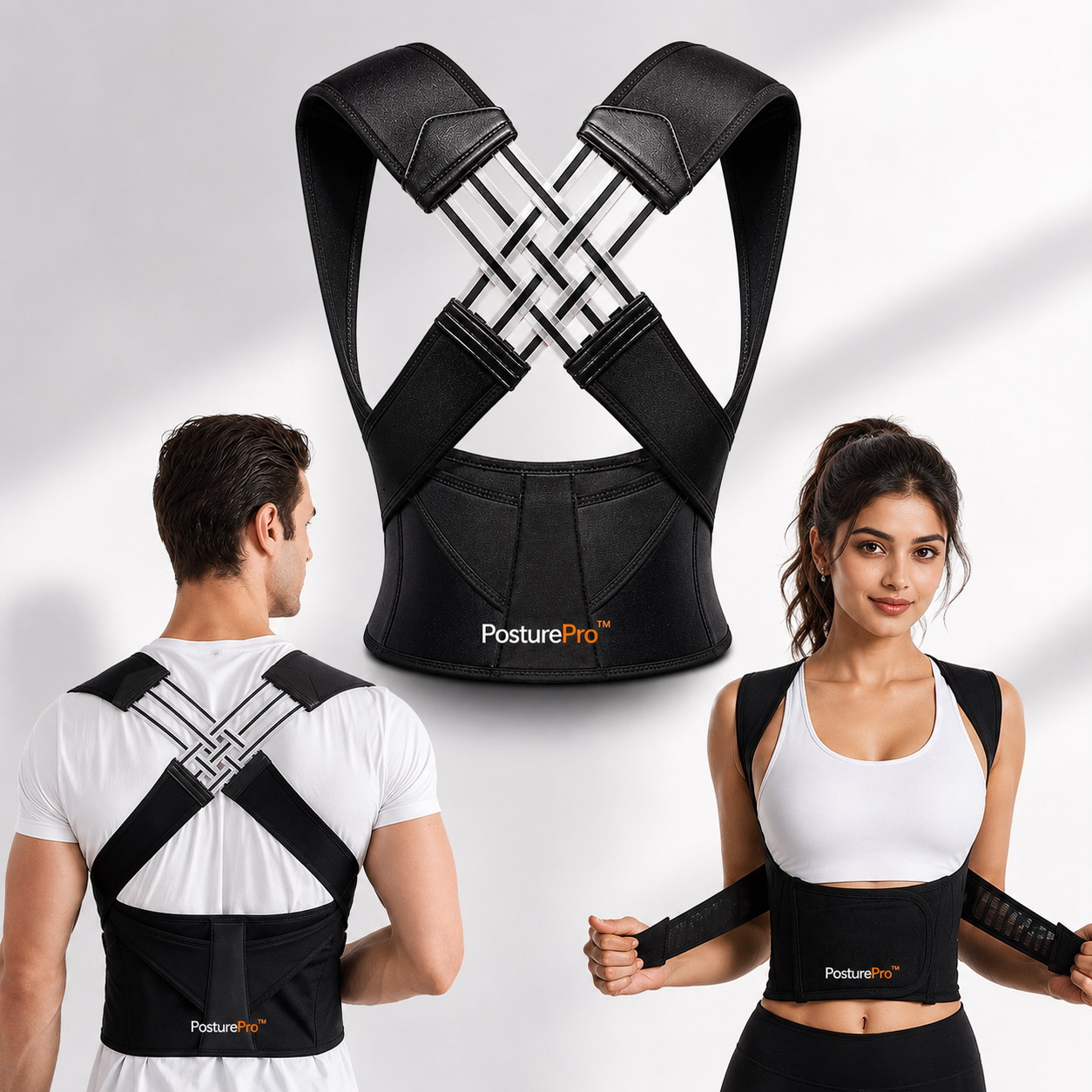 PosturePro™ Back & Shoulder Corrector | Instant Posture Support & Pain Relief
